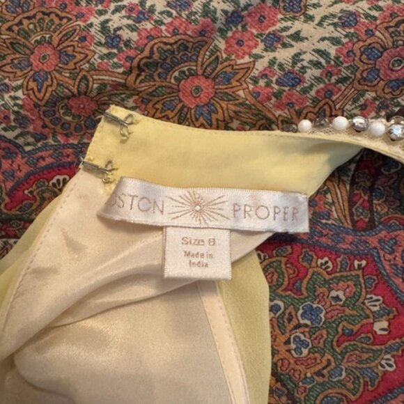 Boston Proper Yellow Bedazzled Dress - Picture 3 of 4